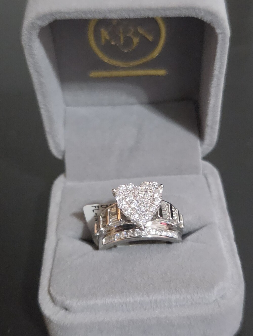 925 Sterling Silver Moissanite Diamond Heart Ring For Women